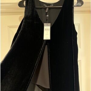 Velvet long split top